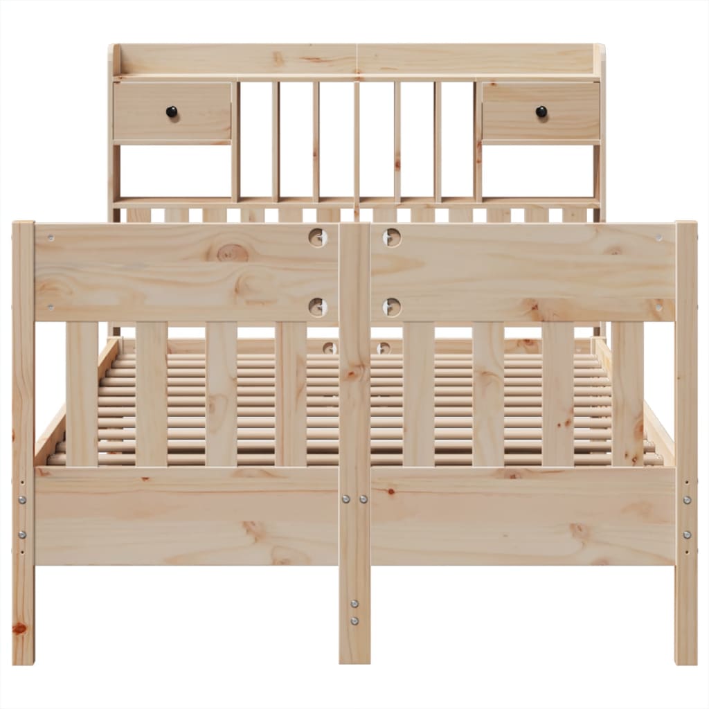 Bed Frame without Mattress 135x190 cm Solid Wood Pine