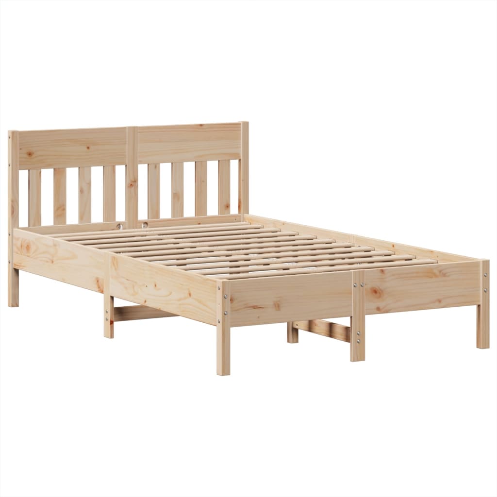 Bed Frame without Mattress 135x190 cm Solid Wood Pine