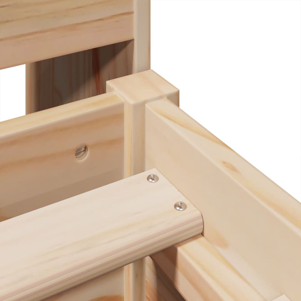 Bed Frame without Mattress 135x190 cm Solid Wood Pine