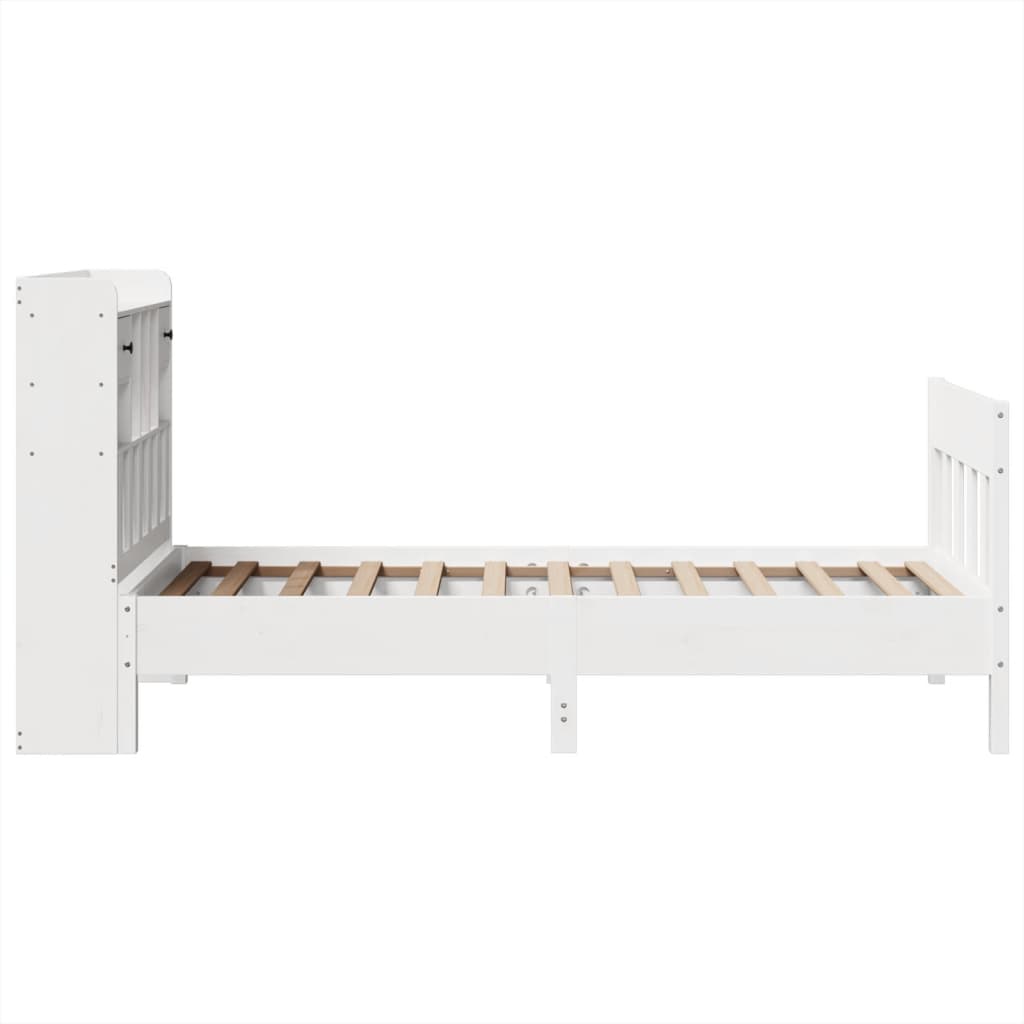 Bed Frame without Mattress White 90x190 cm Single Solid Wood Pine
