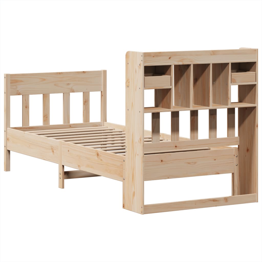 Bed Frame without Mattress 75x190 cm Small Single Solid Wood Pine