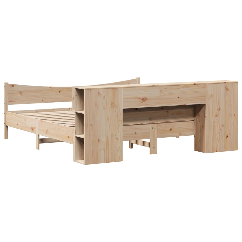 Bed Frame without Mattress 200x200 cm Solid Wood Pine