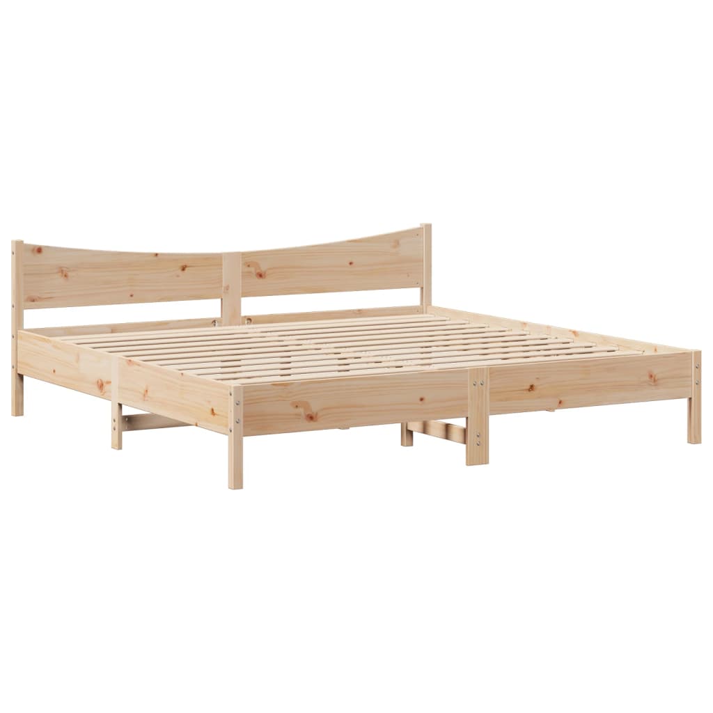 Bed Frame without Mattress 180x200 cm Super King Solid Wood Pine
