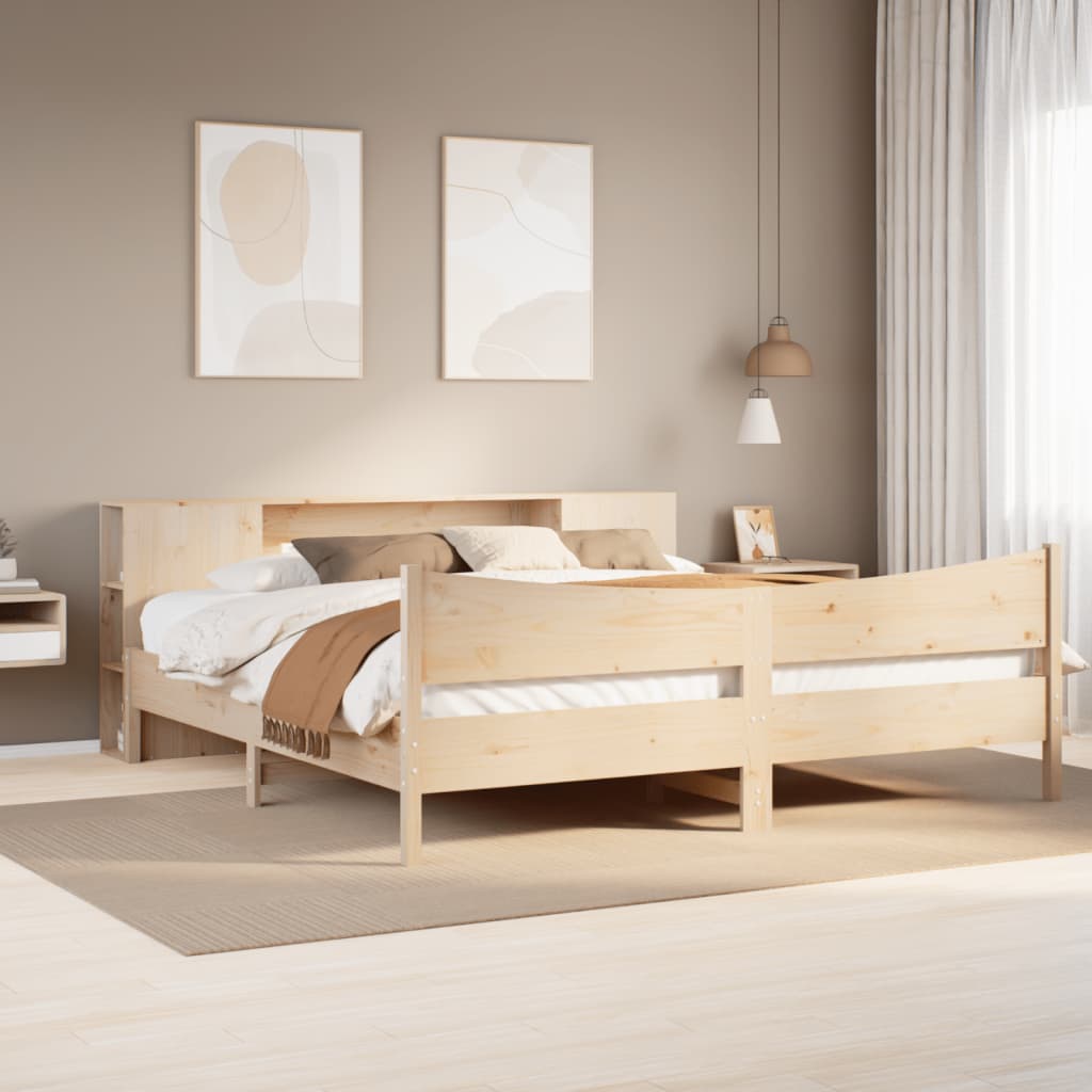 Bed Frame without Mattress 180x200 cm Super King Solid Wood Pine