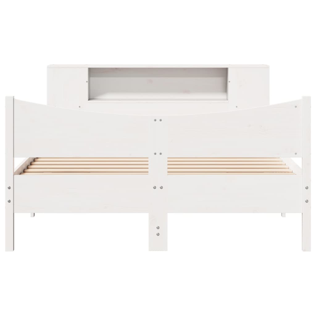 Bed Frame without Mattress White 140x200 cm Solid Wood Pine