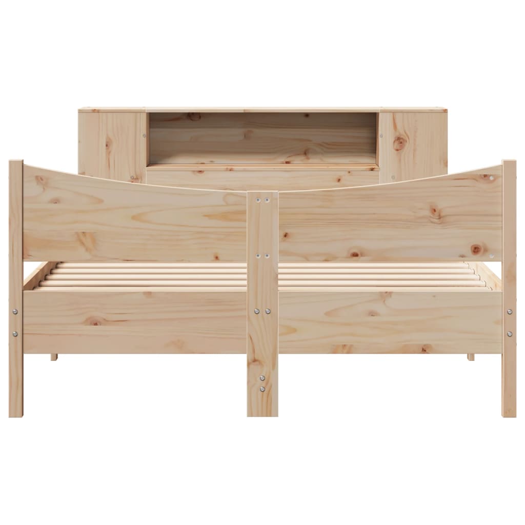 Bed Frame without Mattress 140x190 cm Solid Wood Pine