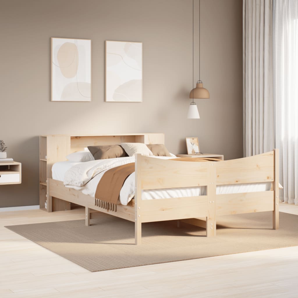 Bed Frame without Mattress 120x190 cm Small Double Solid Wood Pine