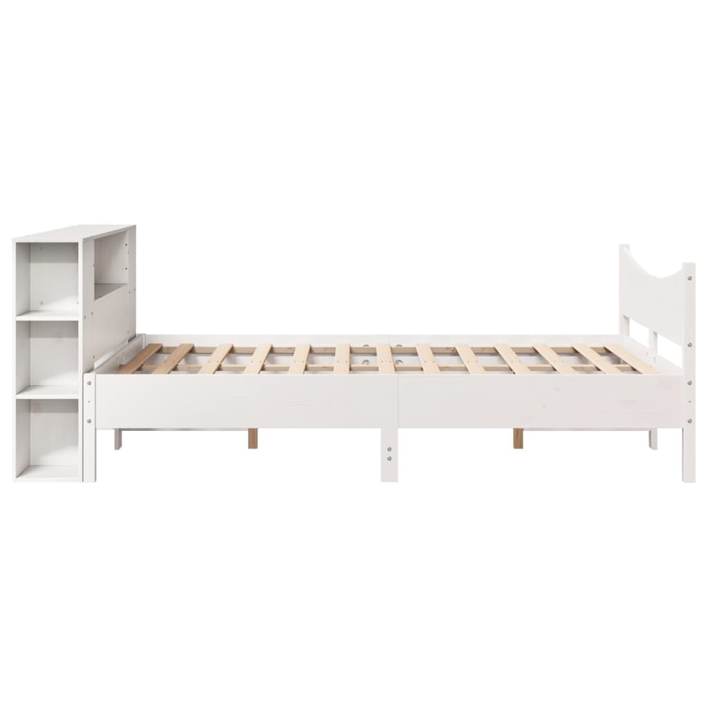 Bed Frame without Mattress White 120x190 cm Small Double Solid Wood Pine