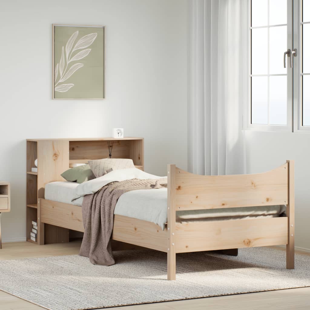 Bed Frame without Mattress 90x200 cm Solid Wood Pine