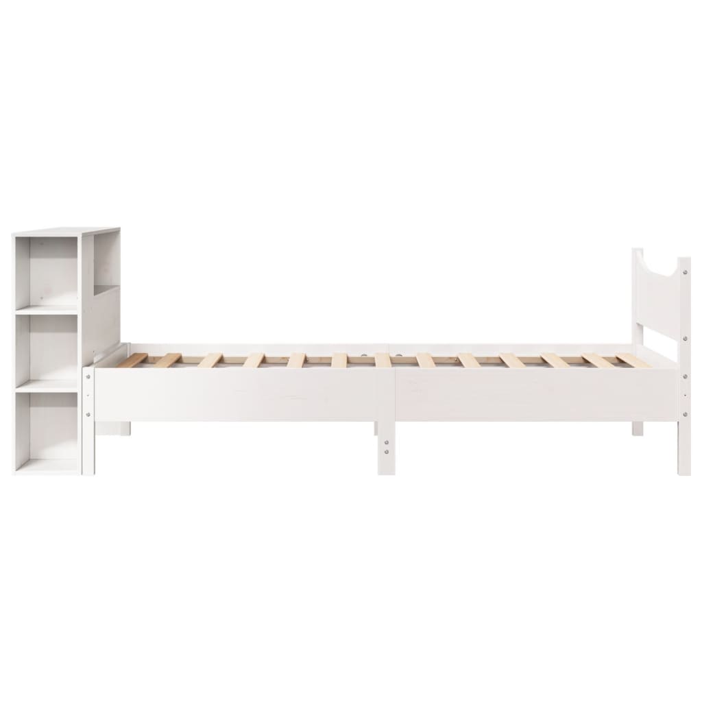 Bed Frame without Mattress White 90x200 cm Solid Wood Pine