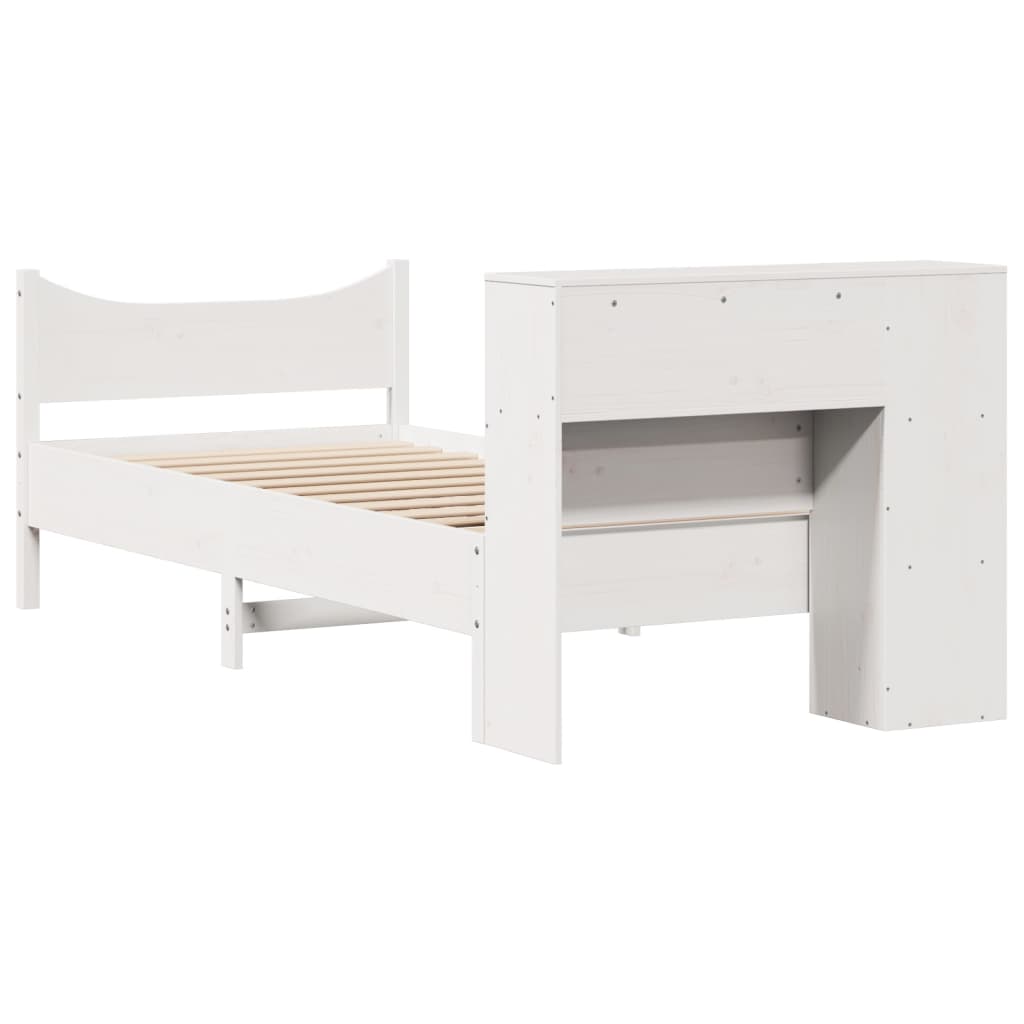 Bed Frame without Mattress White 90x200 cm Solid Wood Pine