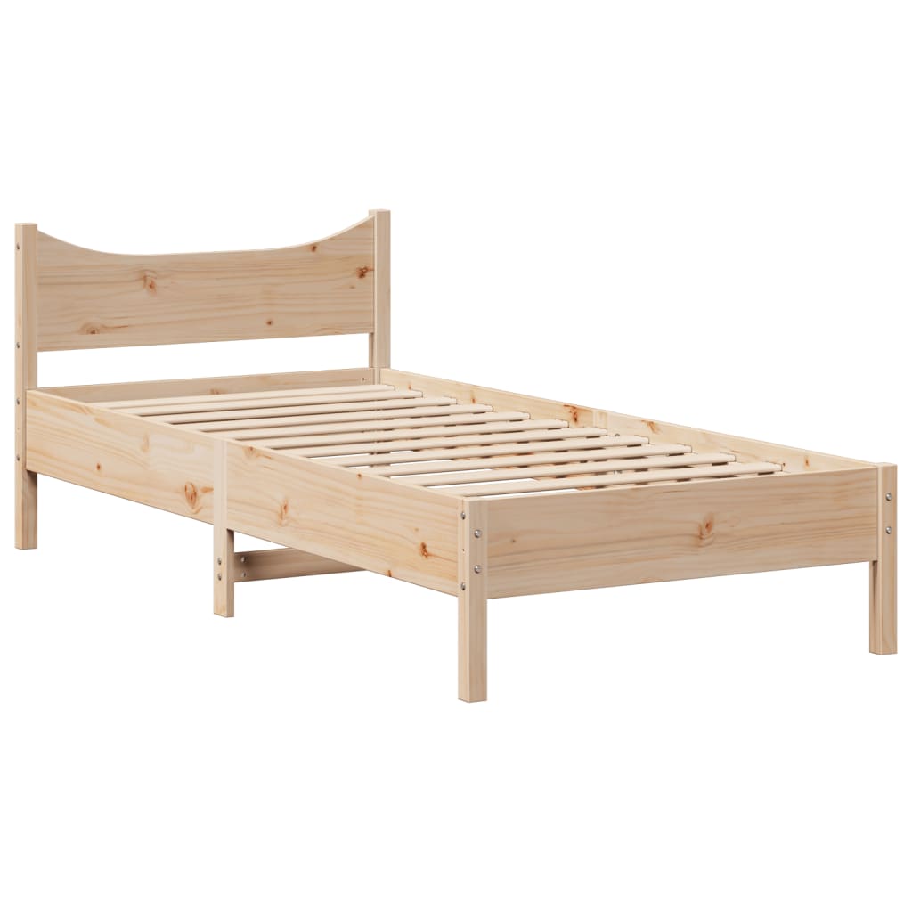 Bed Frame without Mattress 90x190 cm Single Solid Wood Pine