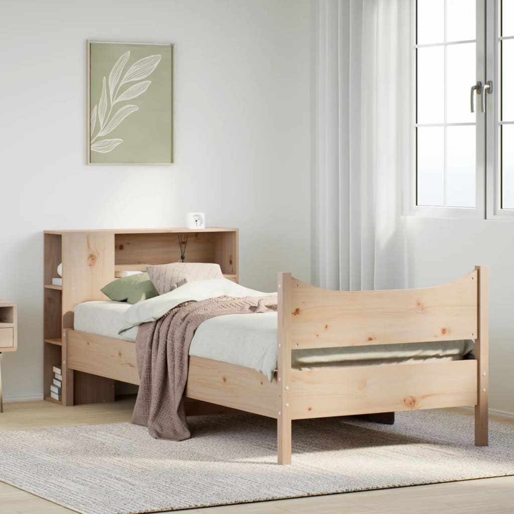 Bed Frame without Mattress 90x190 cm Single Solid Wood Pine