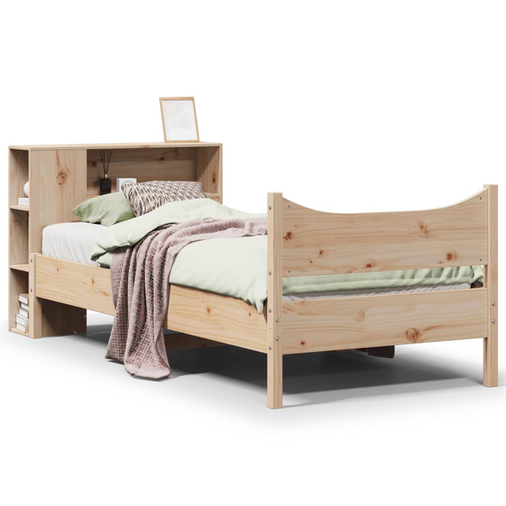 Bed Frame without Mattress 75x190 cm Small Single Solid Wood Pine