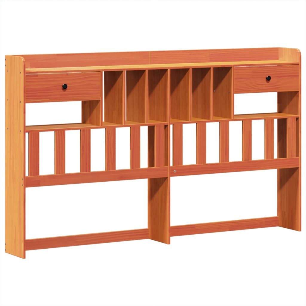 Bed Frame without Mattress Wax Brown 200x200 cm Solid Wood Pine