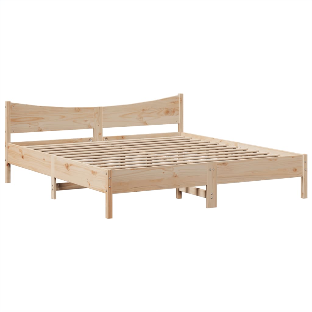 Bed Frame without Mattress 180x200 cm Super King Solid Wood Pine