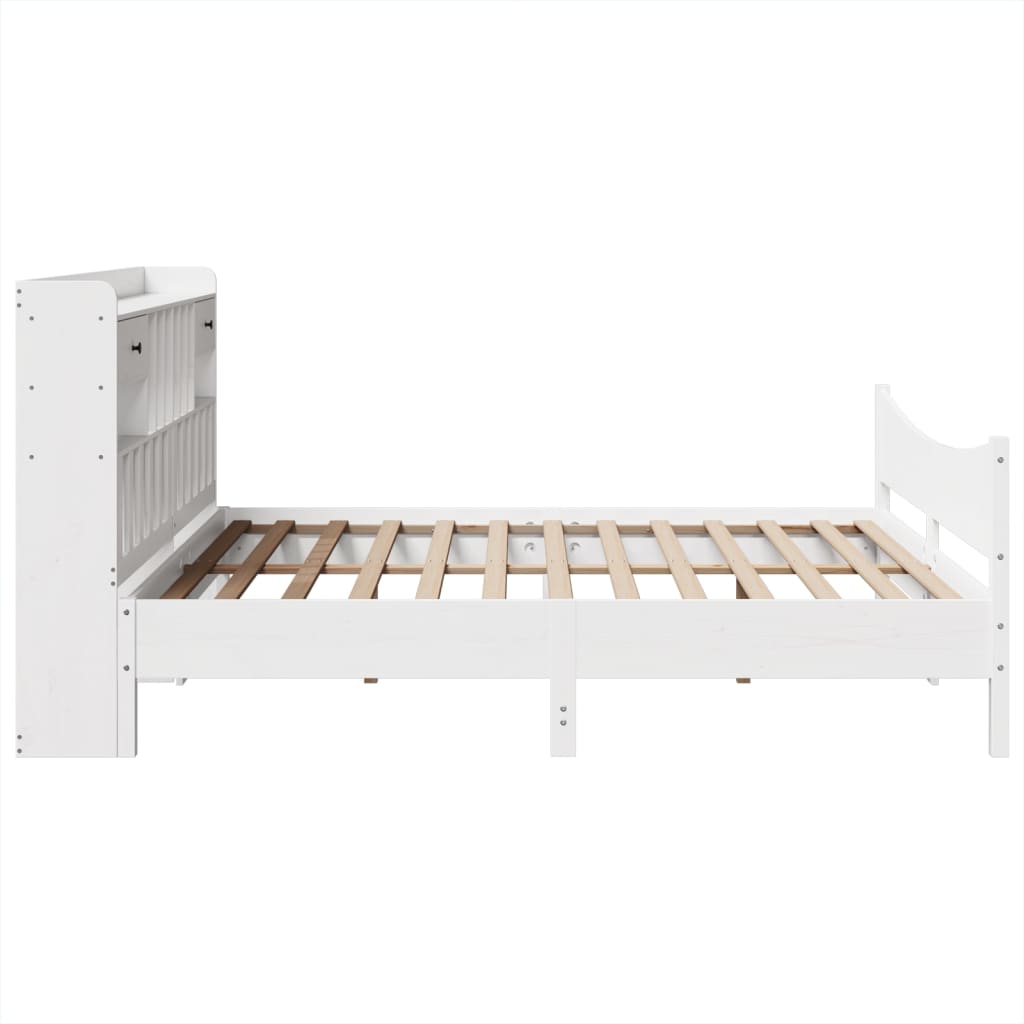 Bed Frame without Mattress White 180x200 cm Super King Solid Wood Pine