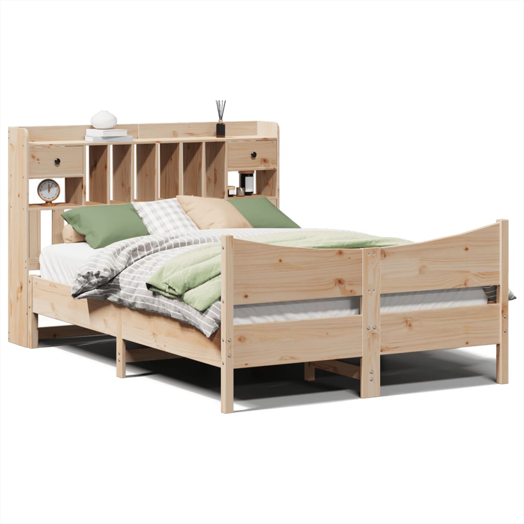 Bed Frame without Mattress 160x200 cm Solid Wood Pine