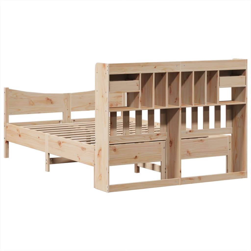 Bed Frame without Mattress 160x200 cm Solid Wood Pine
