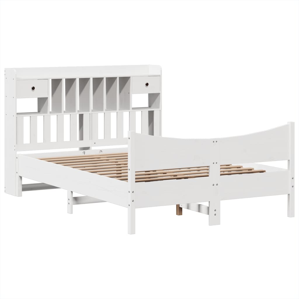 Bed Frame without Mattress White 160x200 cm Solid Wood Pine