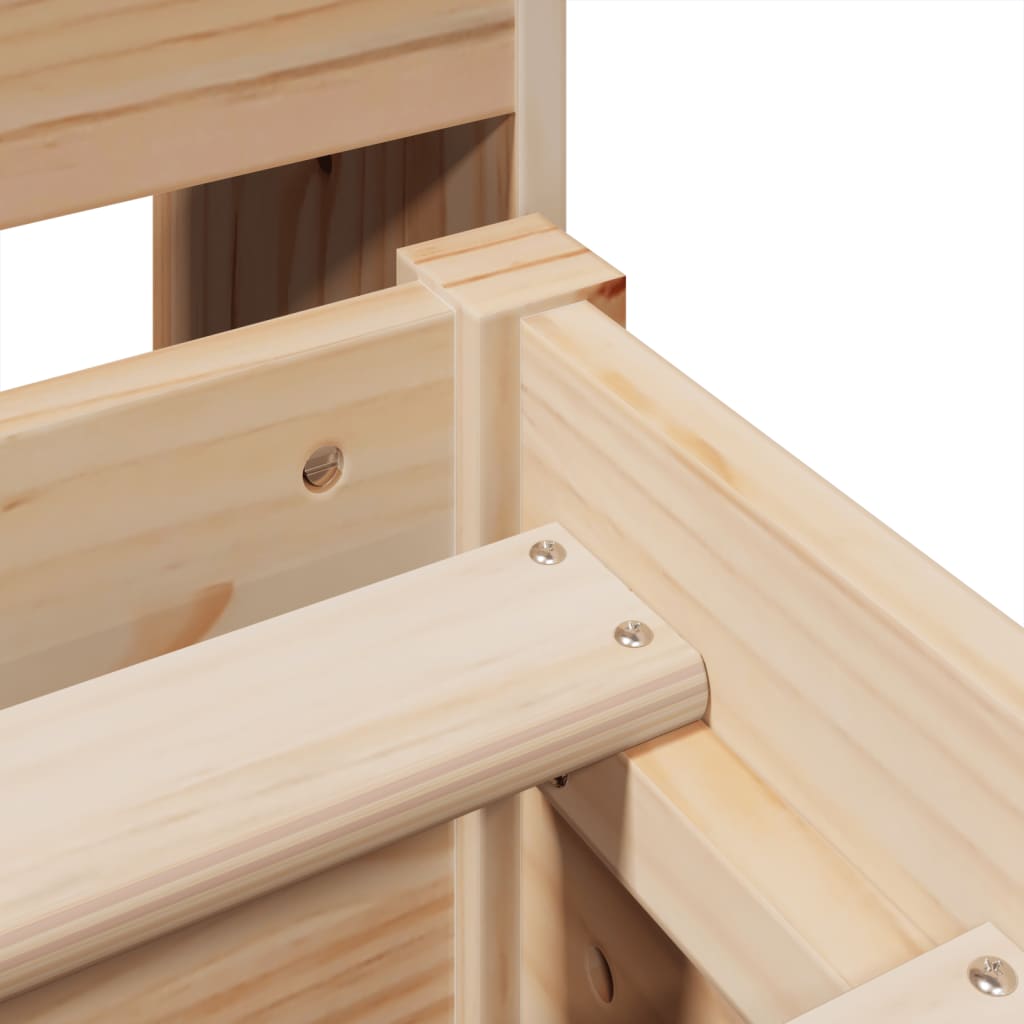 Bed Frame without Mattress 150x200 cm King Size Solid Wood Pine