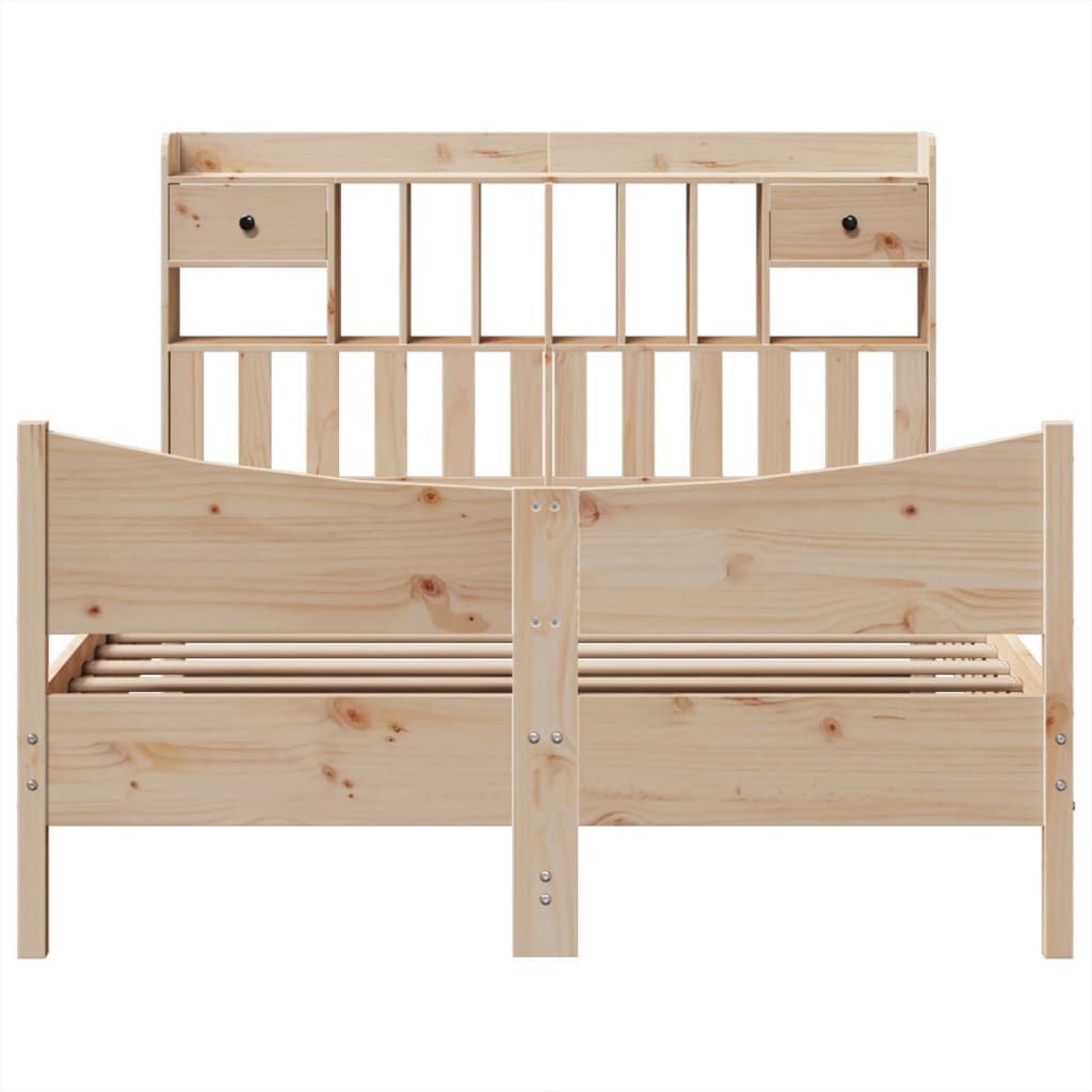 Bed Frame without Mattress 140x200 cm Solid Wood Pine