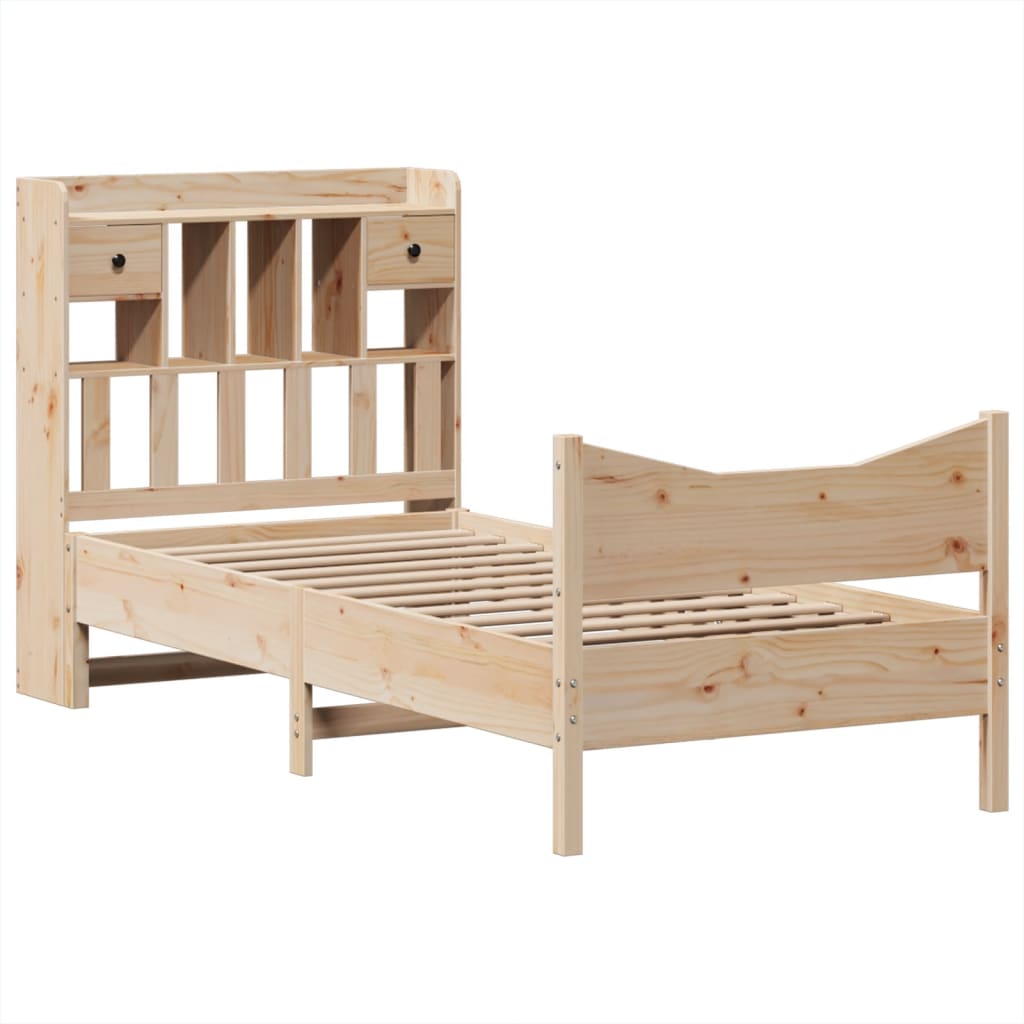 Bed Frame without Mattress 90x200 cm Solid Wood Pine
