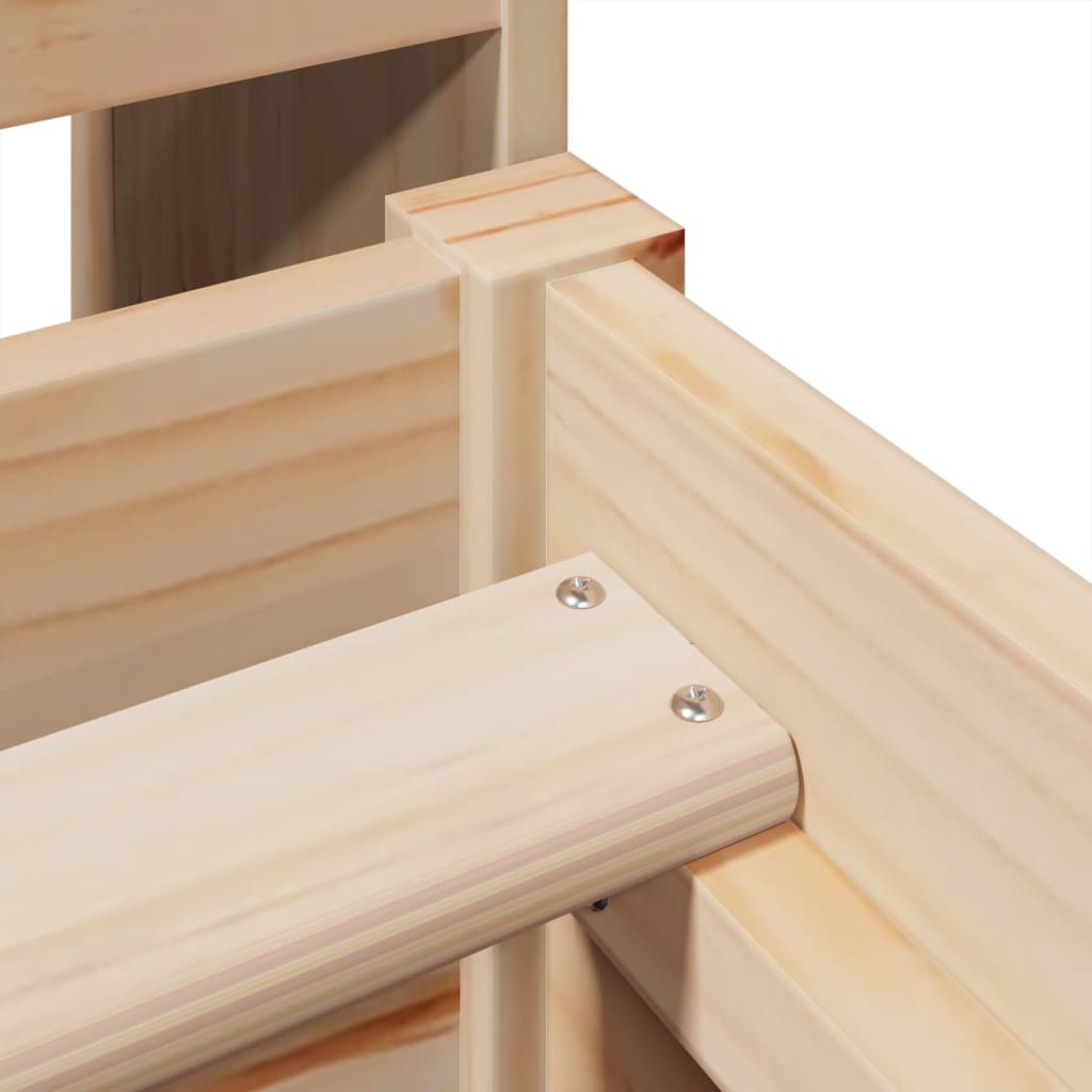 Bed Frame without Mattress 90x200 cm Solid Wood Pine