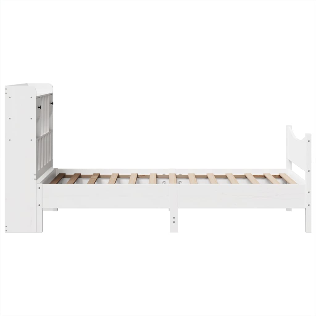 Bed Frame without Mattress White 90x200 cm Solid Wood Pine
