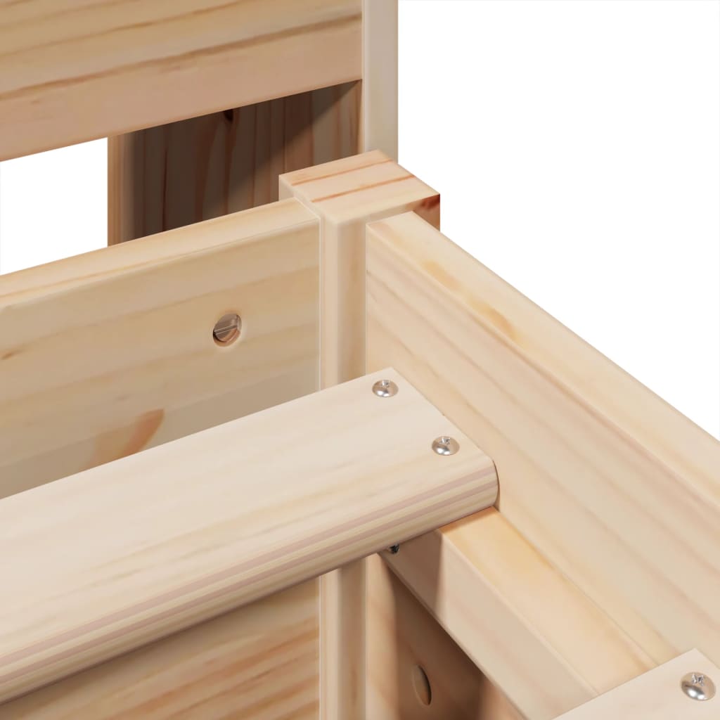 Bed Frame without Mattress 140x190 cm Solid Wood Pine