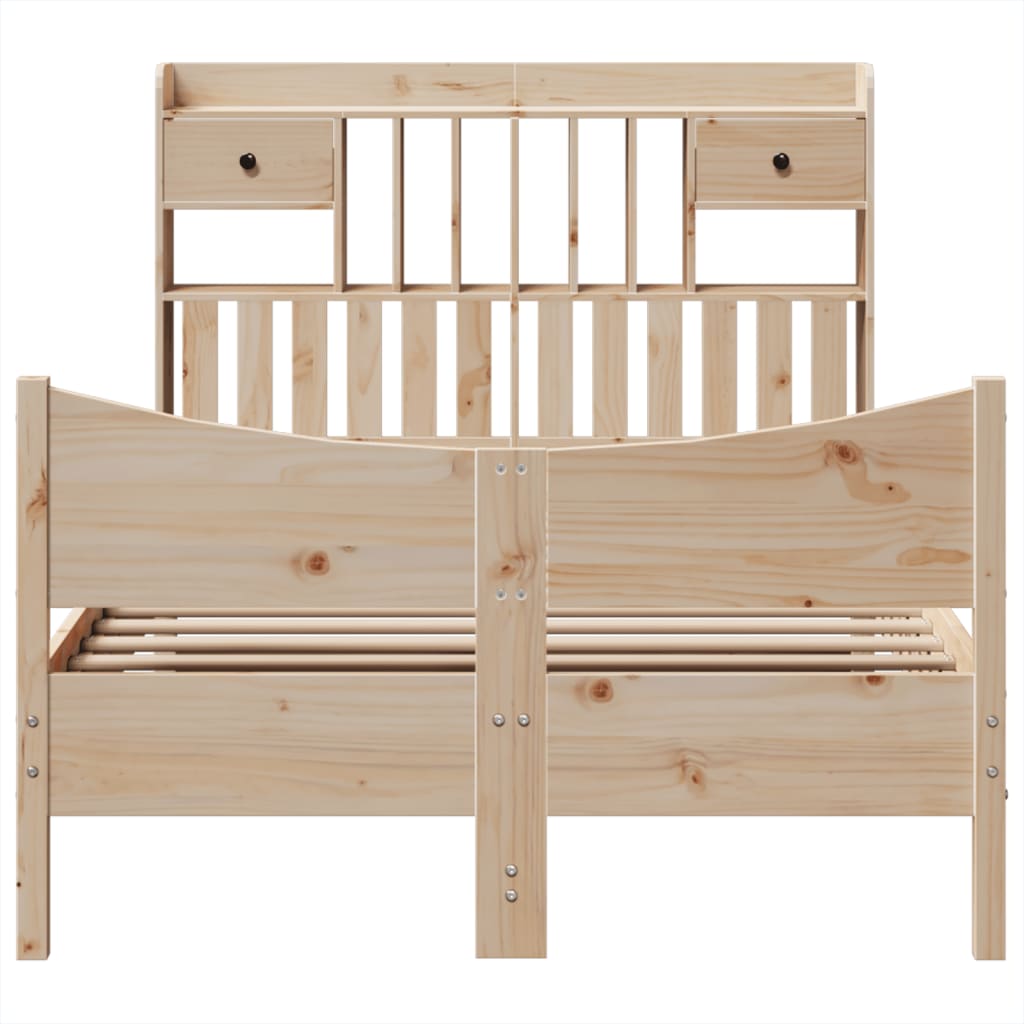 Bed Frame without Mattress 135x190 cm Double Solid Wood Pine