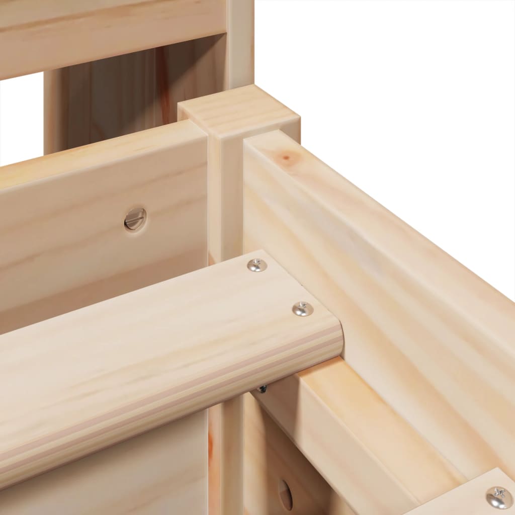 Bed Frame without Mattress 135x190 cm Double Solid Wood Pine