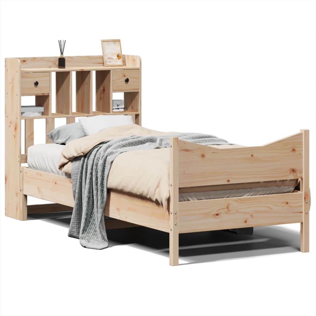 Bed Frame without Mattress 90x190 cm Single Solid Wood Pine
