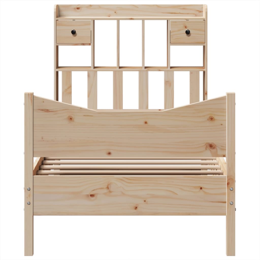 Bed Frame without Mattress 90x190 cm Single Solid Wood Pine