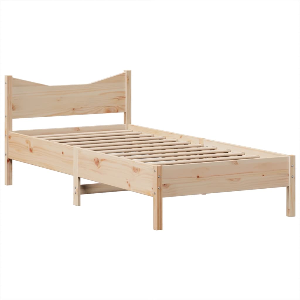 Bed Frame without Mattress 90x190 cm Single Solid Wood Pine