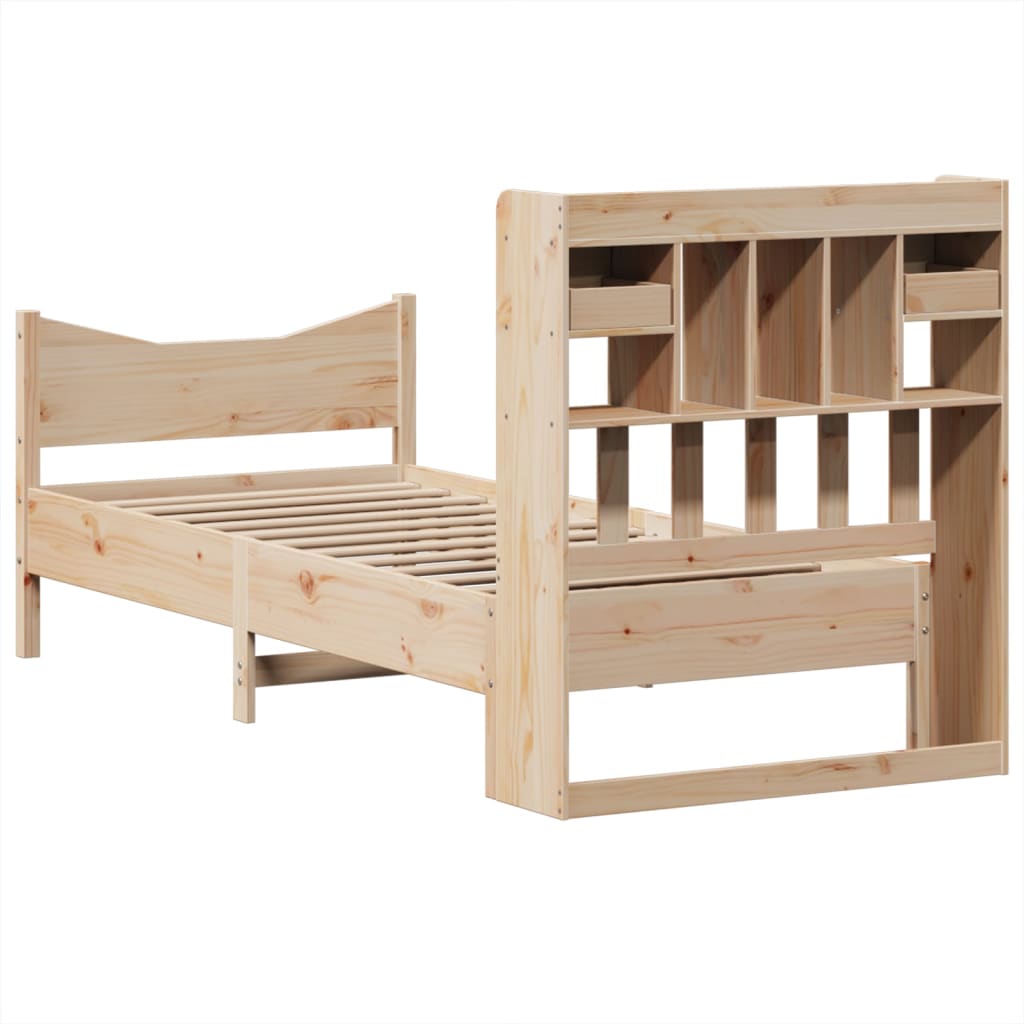 Bed Frame without Mattress 90x190 cm Single Solid Wood Pine