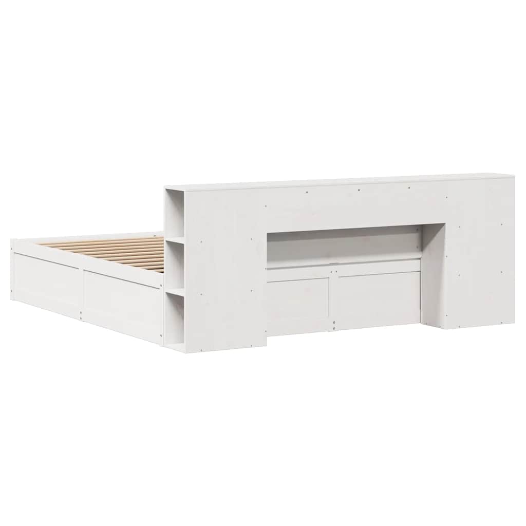 Bed Frame without Mattress White 180x200 cm Super King Solid Wood Pine
