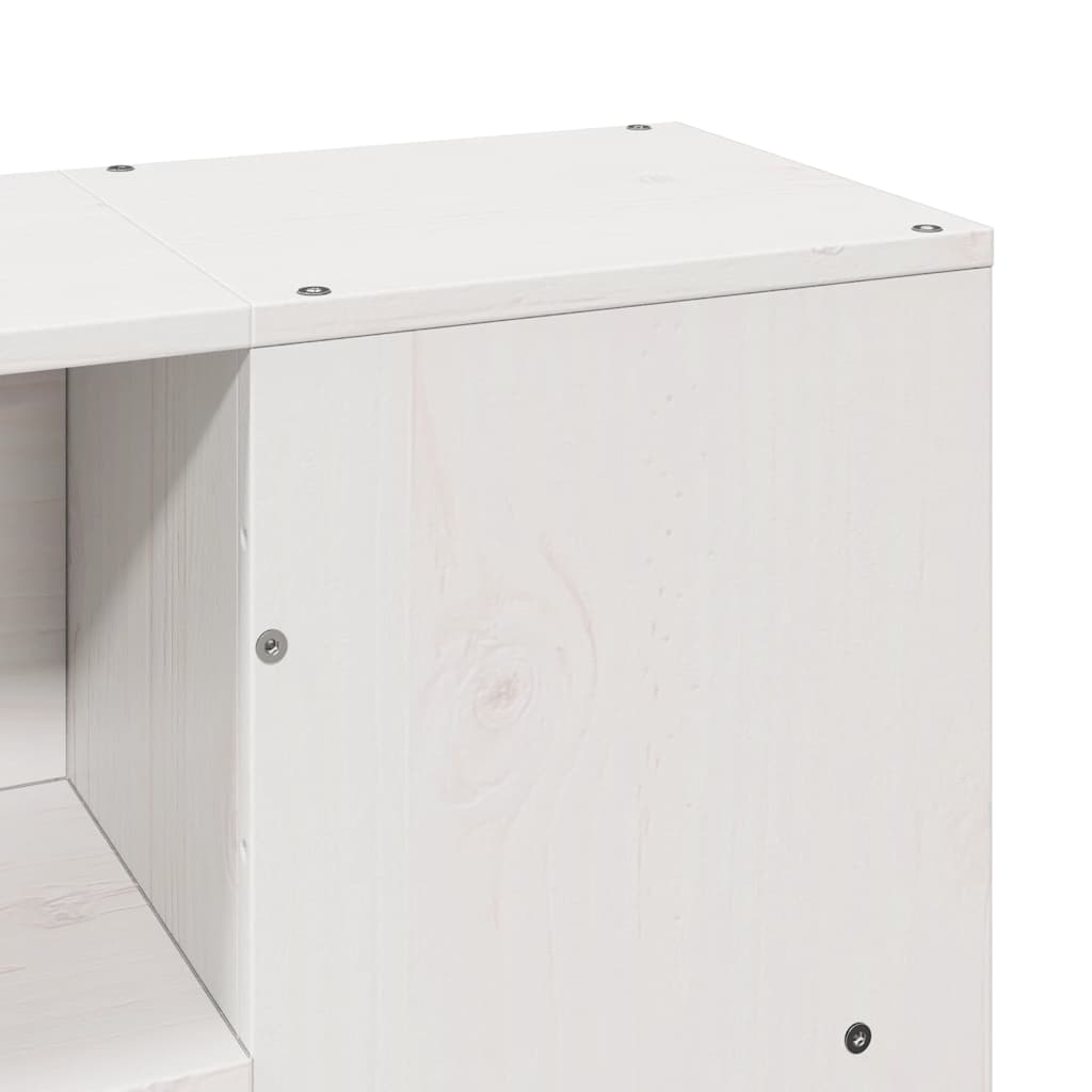 Bed Frame without Mattress White 150x200 cm King Size Solid Wood Pine