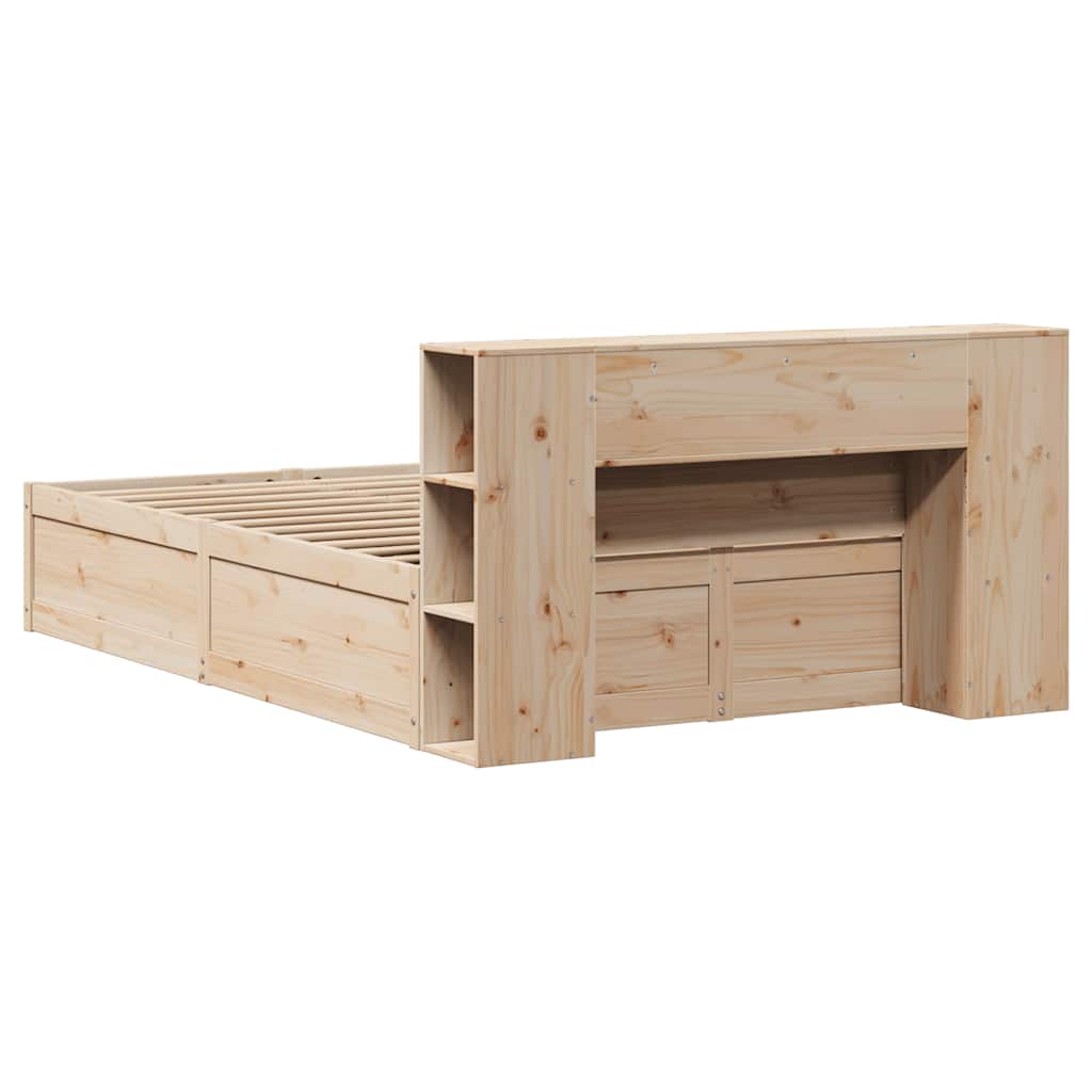 Bed Frame without Mattress 140x200 cm Solid Wood Pine