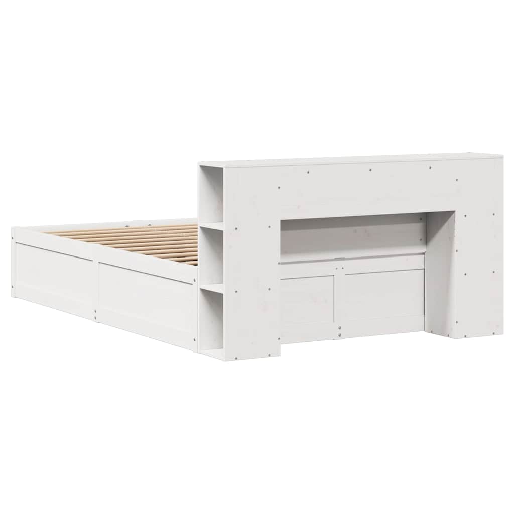 Bed Frame without Mattress White 140x200 cm Solid Wood Pine