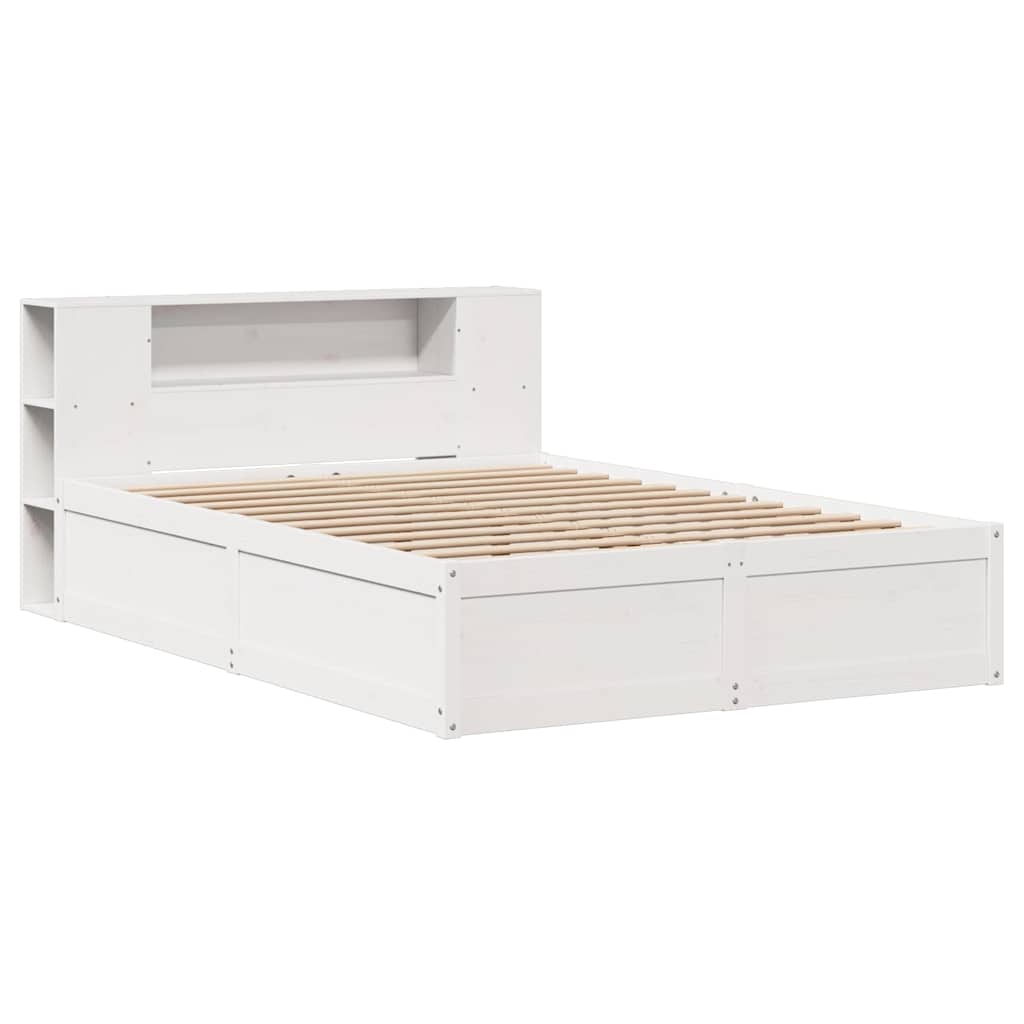 Bed Frame without Mattress White 120x200 cm Solid Wood Pine