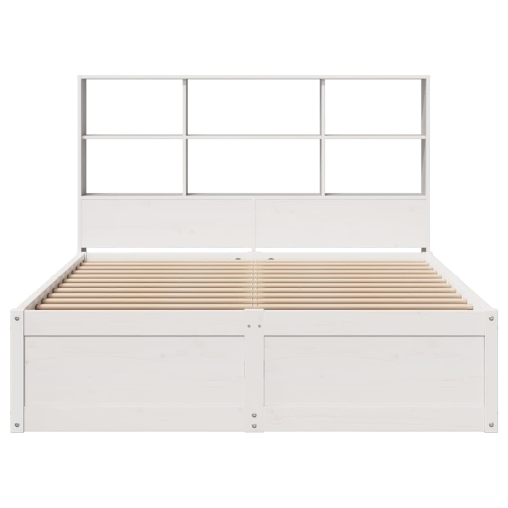 Bed Frame without Mattress White 140x200 cm Solid Wood Pine