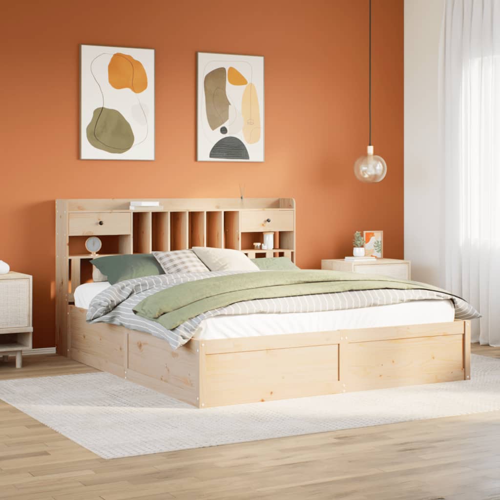 Bed Frame without Mattress 180x200 cm Super King Solid Wood Pine