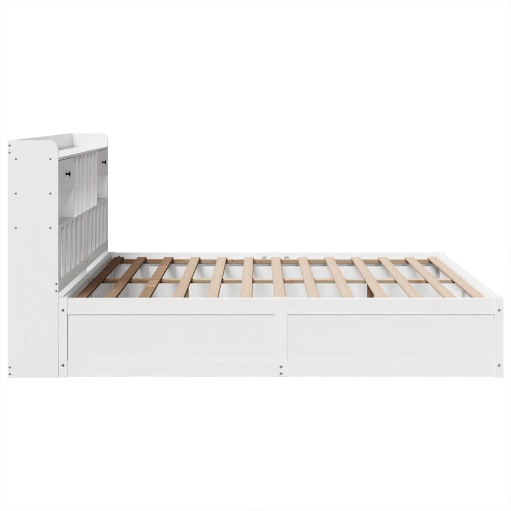 Bed Frame without Mattress White 180x200 cm Super King Solid Wood Pine