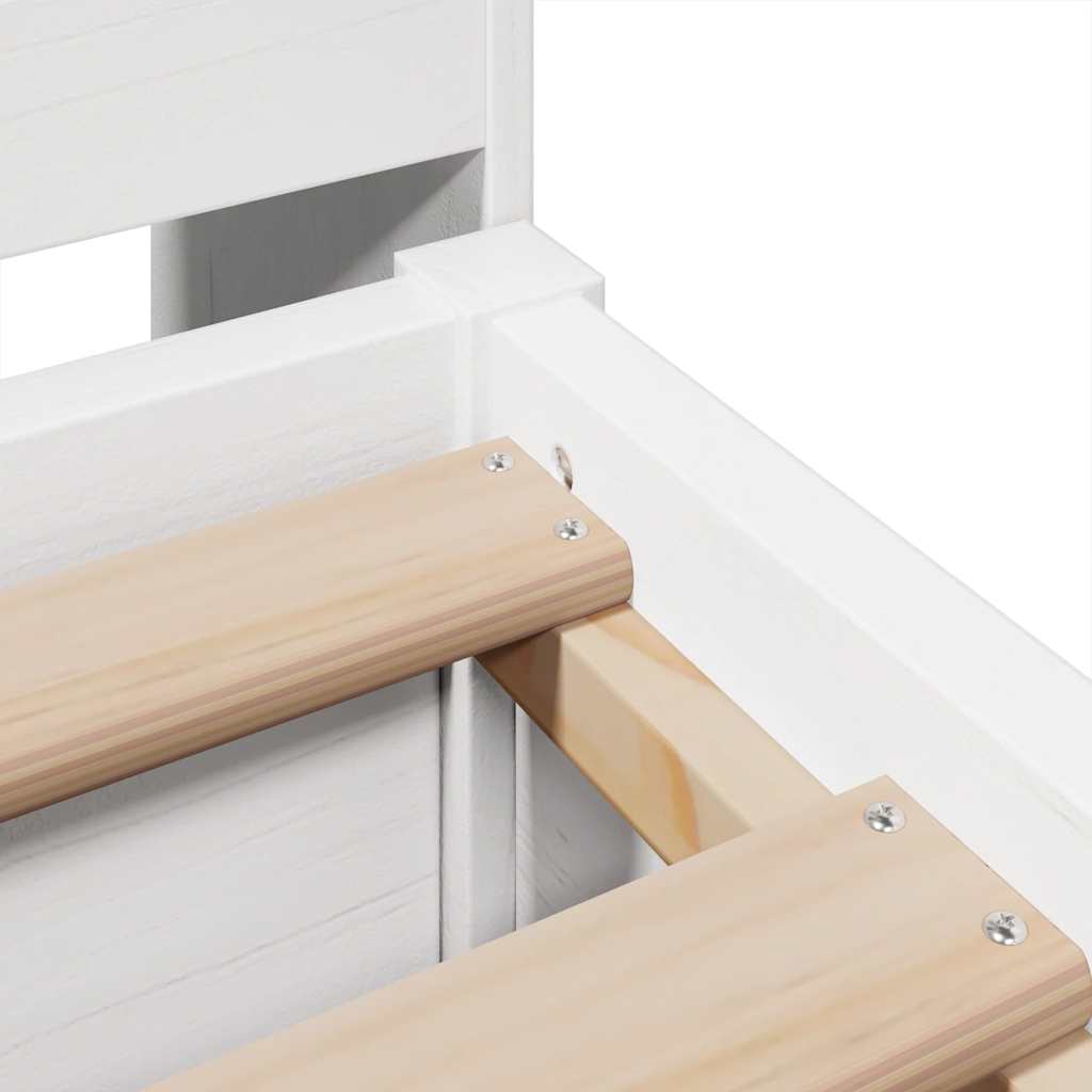 Bed Frame without Mattress White 180x200 cm Super King Solid Wood Pine