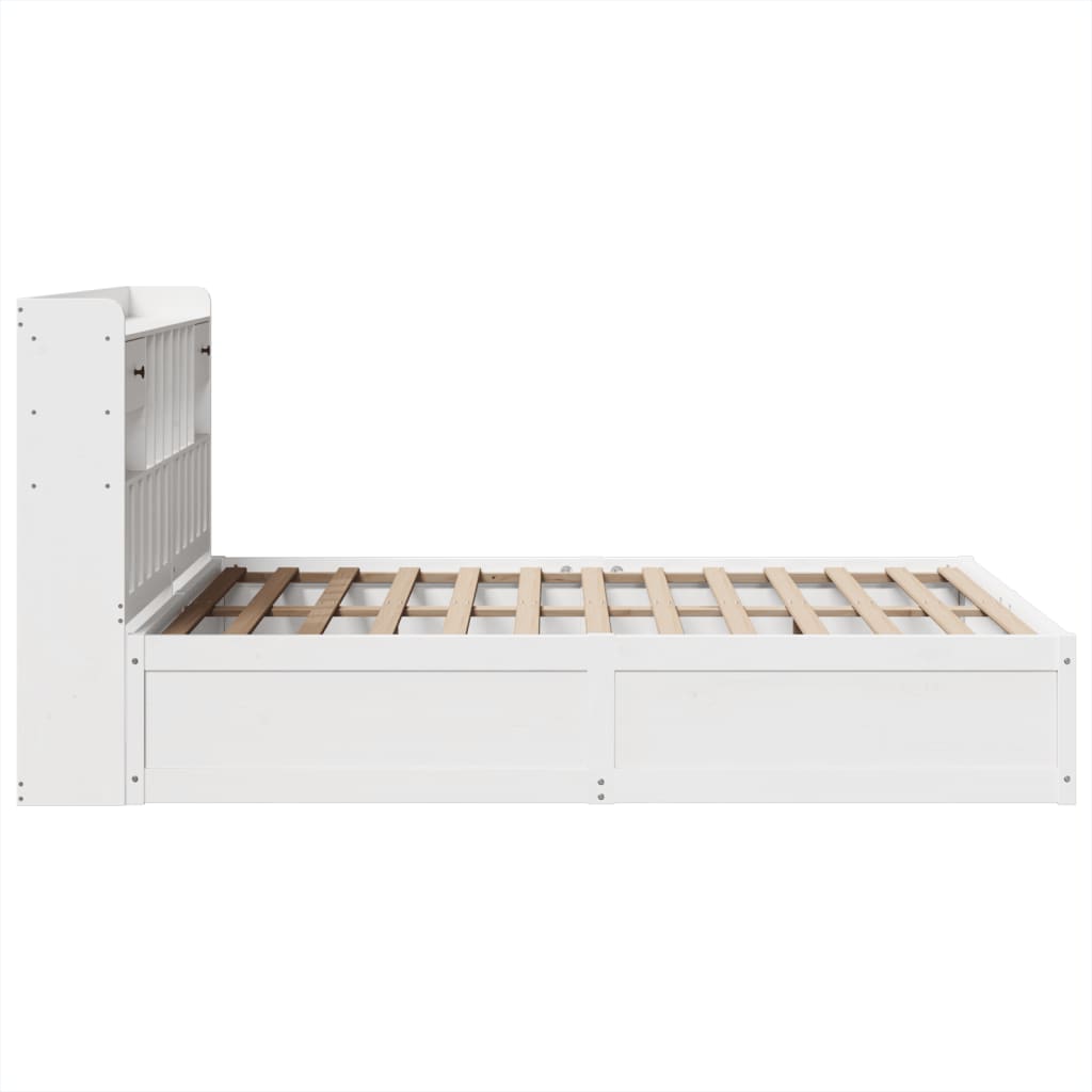 Bed Frame without Mattress White 160x200 cm Solid Wood Pine