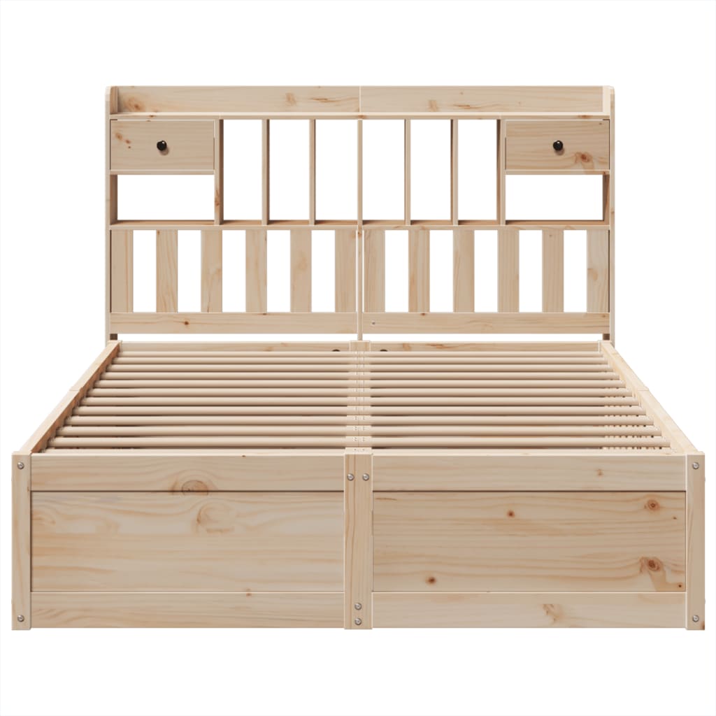 Bed Frame without Mattress 140x200 cm Solid Wood Pine