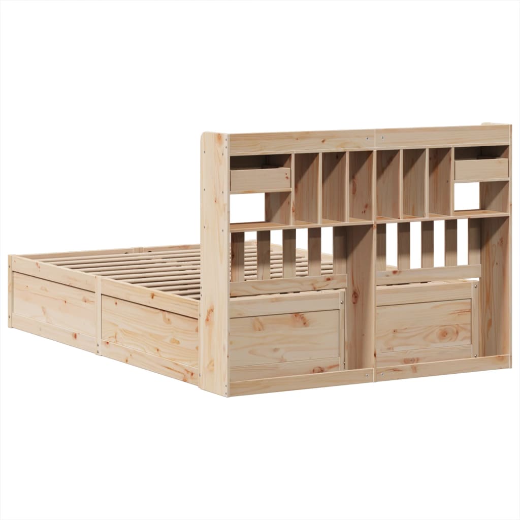 Bed Frame without Mattress 140x200 cm Solid Wood Pine