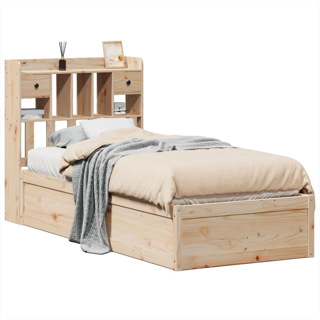 Bed Frame without Mattress 100x200 cm Solid Wood Pine