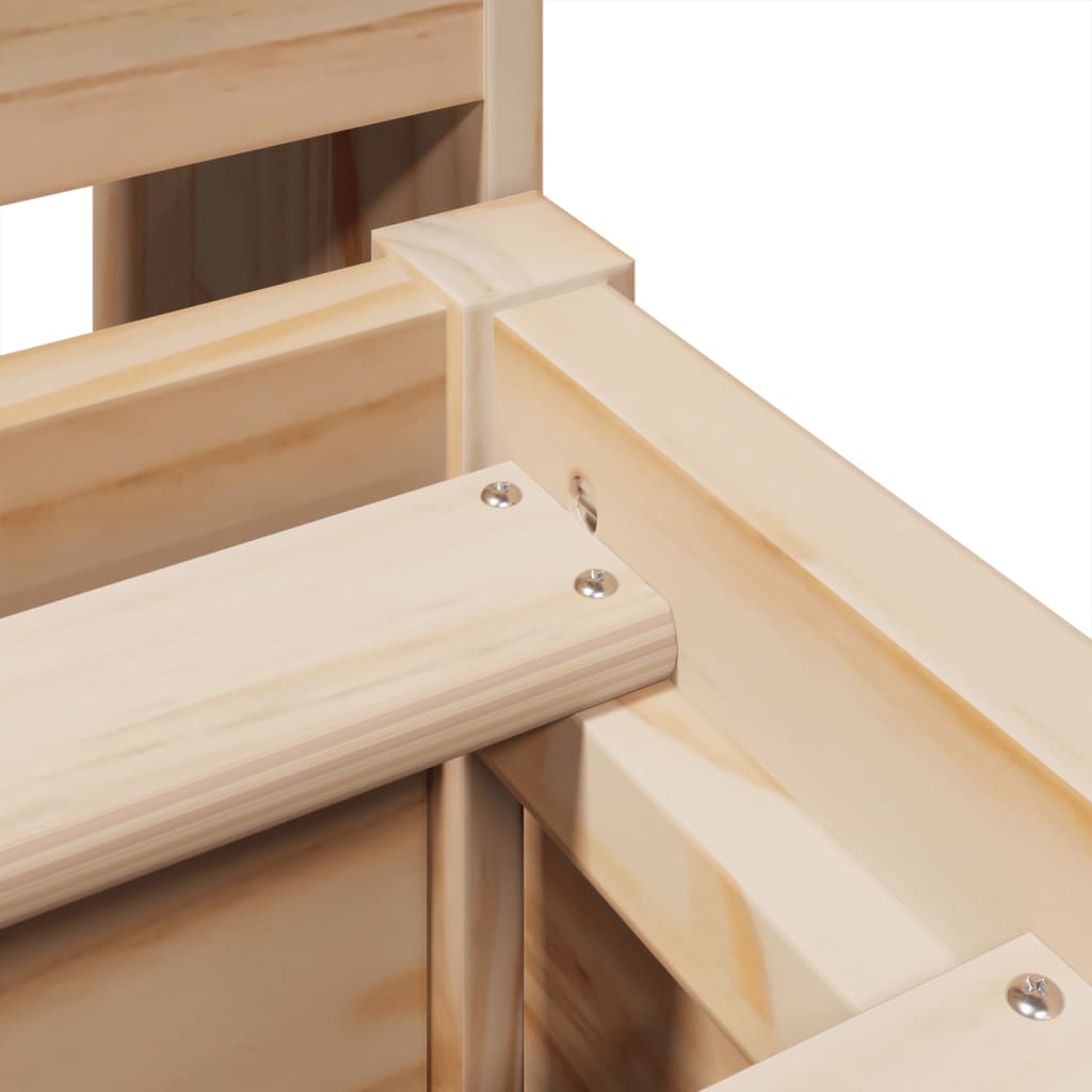 Bed Frame without Mattress 135x190 cm Double Solid Wood Pine